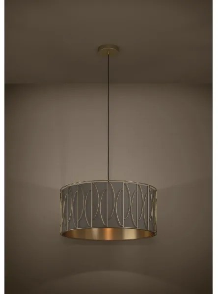 Eglo 390206 - Luster na lanku COROJAL 1xE27/40W/230V zlatá/hnedá