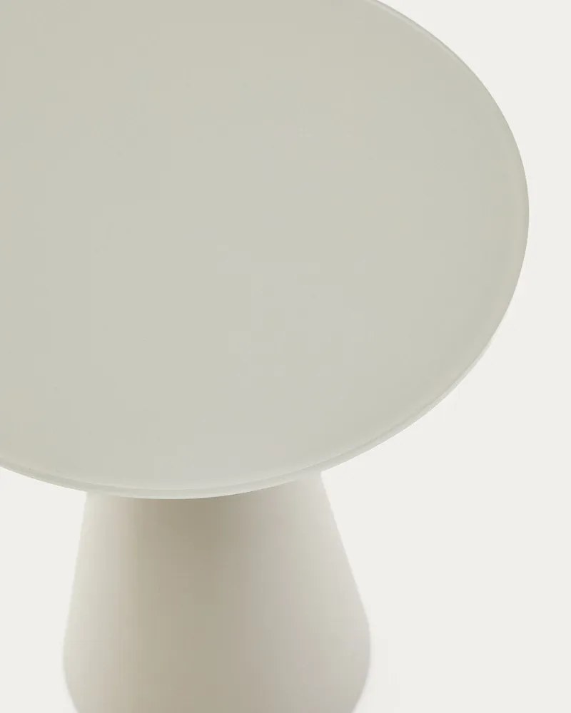 Okrúhly odkladací stolík so sklenenou doskou ø 35 cm Wilshire – Kave Home