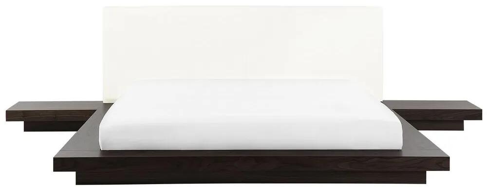 Manželská posteľ 180 cm ZEPHYRE (s roštom) (tmavé drevo). Vlastná spoľahlivá doprava až k Vám domov. 1007565