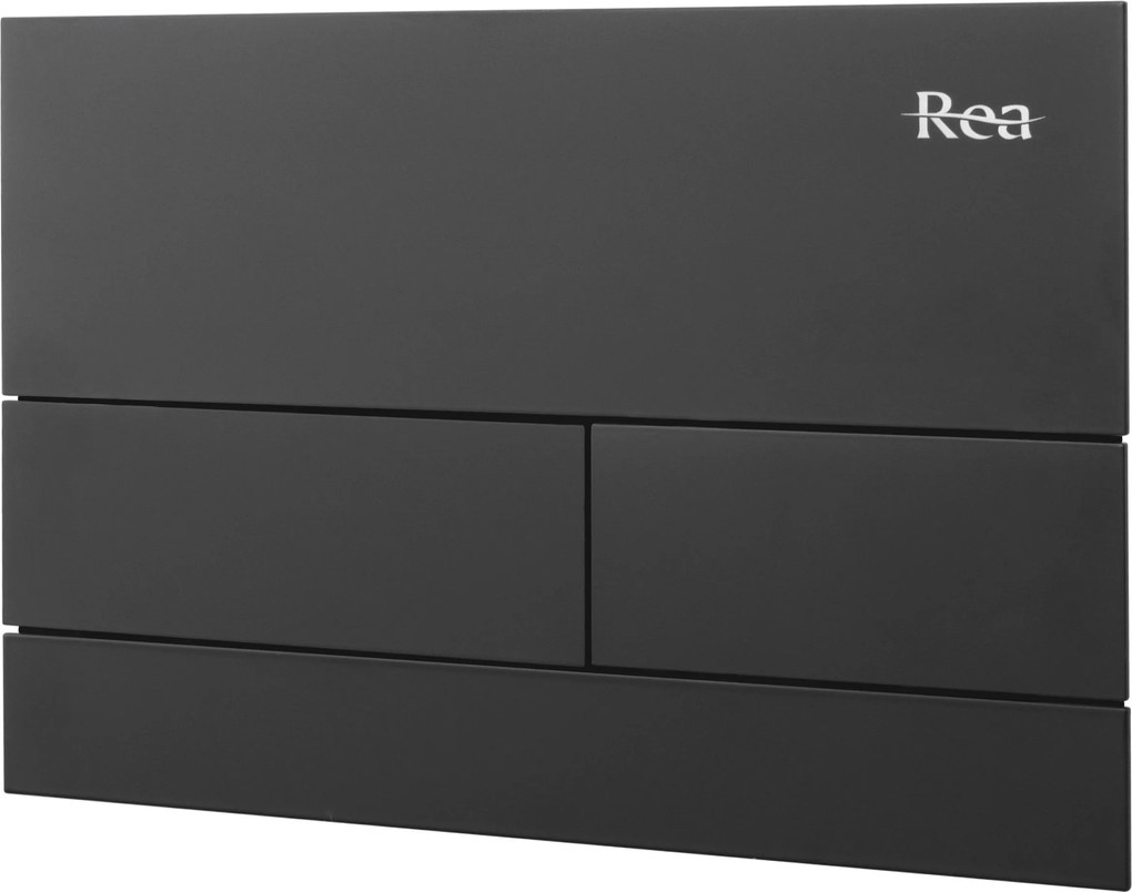 Rea Rea, podomietkový WC systém K011A-Q + čierne splachovacie tlačidlo typ T, KPL-E0056