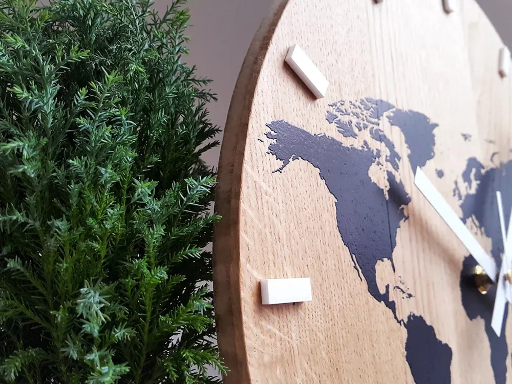 Nástěnné hodiny World Wood černé