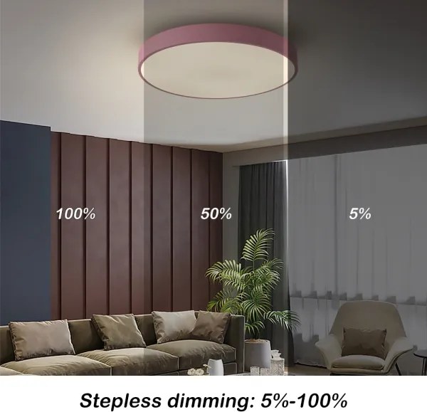 Brilagi - LED stmievateľné stropné svietidlo POOL LED/60W/230V 3000-6000K 50 cm ružové+DO