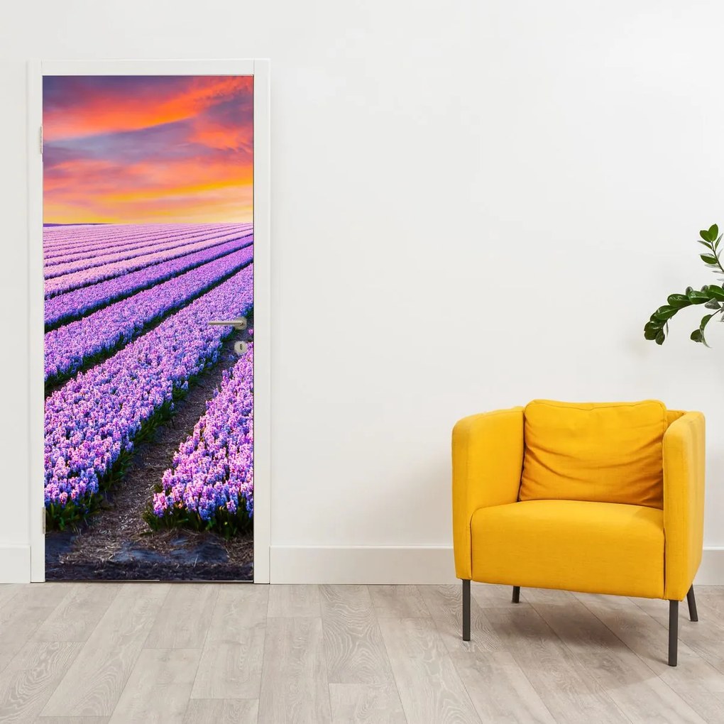 Fototapeta na dvere - Kvetinová farma (95x205cm)
