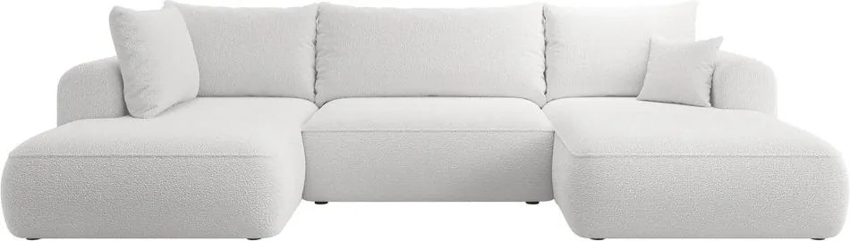 Rohová sedacia súprava v tvare U Olivo U (L) (svetlosivá čierna)