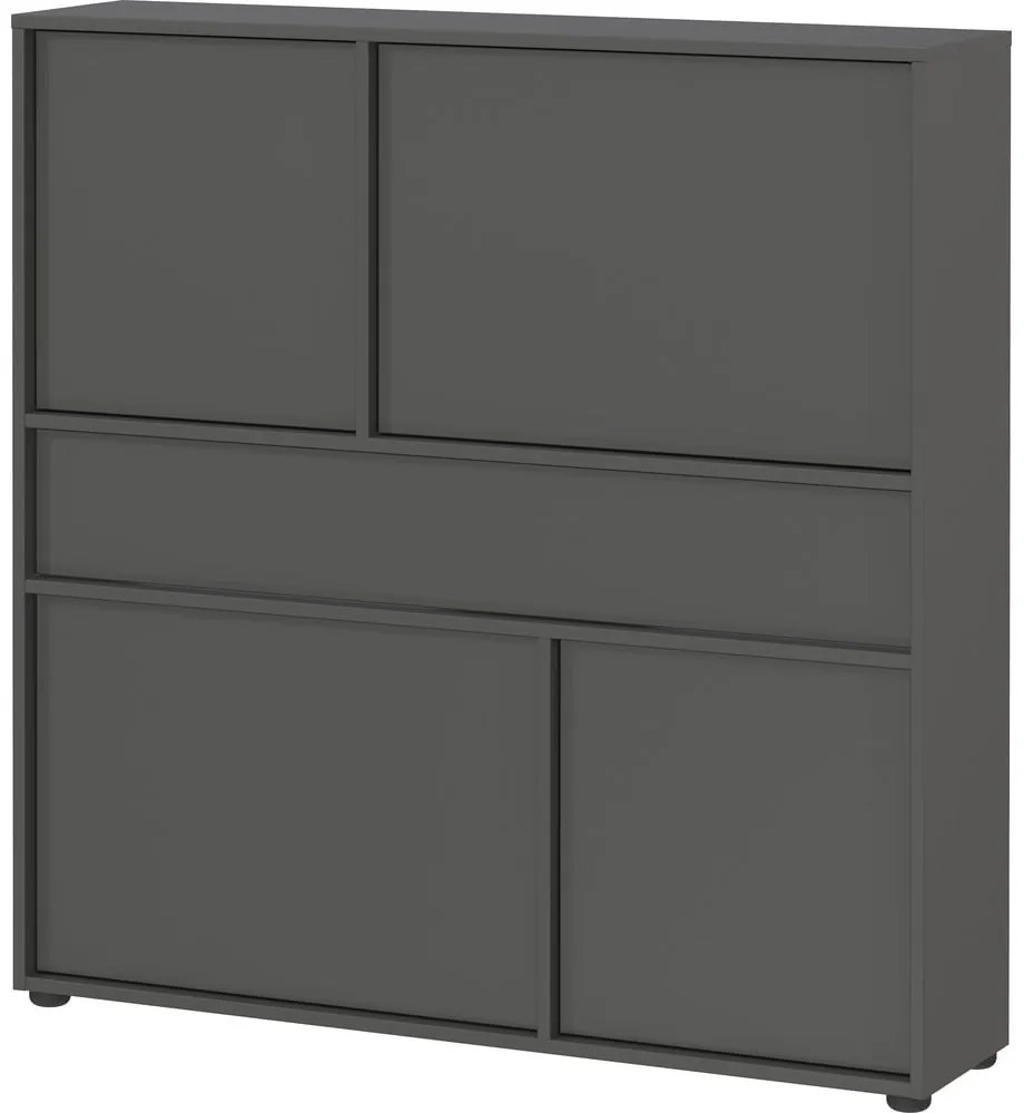 Antracitová skrinka 105x108x25 cm Ameca 2.0 – Germania