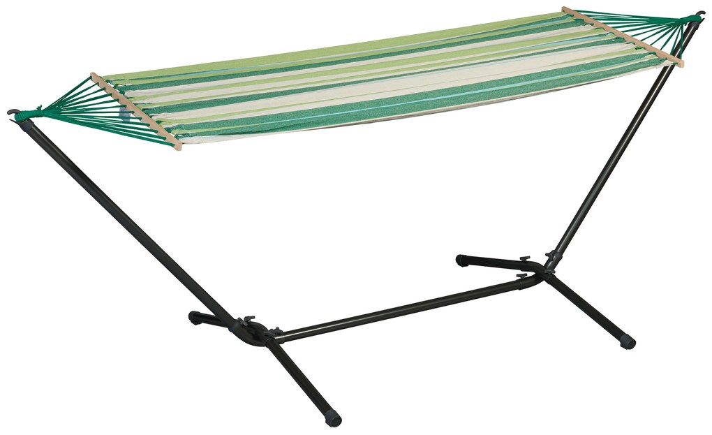Livarno home Hojdacia sieť so stojanom, zelená/pruhy (100373975)