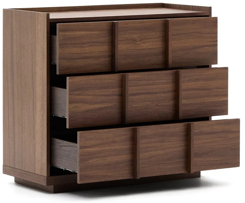 Hnedá komoda v dekore orecha 100x78x50 cm Onix – Kave Home