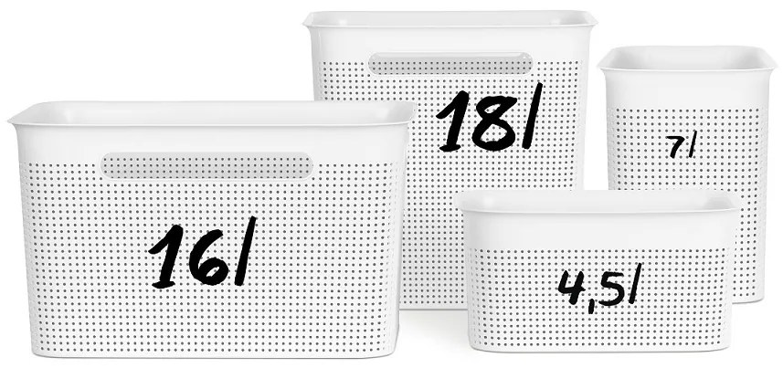 ROTHO Úložný box BRISEN 4,5 L - biely