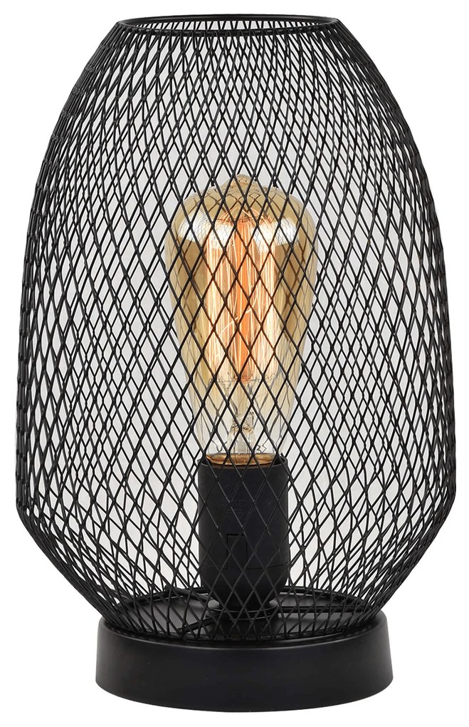 Stolná lampa, kov/čierna, ANLEY