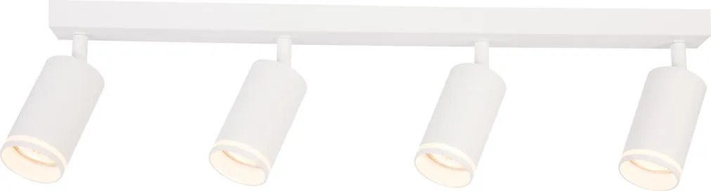 Bodové svietidlo Pipe Ring, 4x biele kovové tienidlo, w