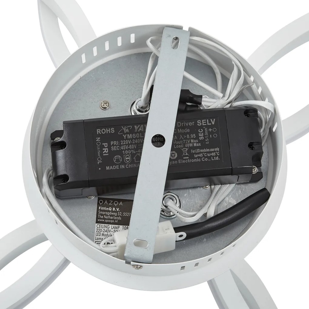 Stropné svietidlo biele vrátane LED 3-krokové stmievateľné 4-svetelné - Navara