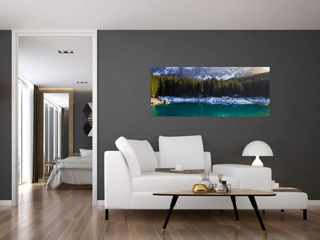 Obraz - Jazero Karersee (120x50 cm)