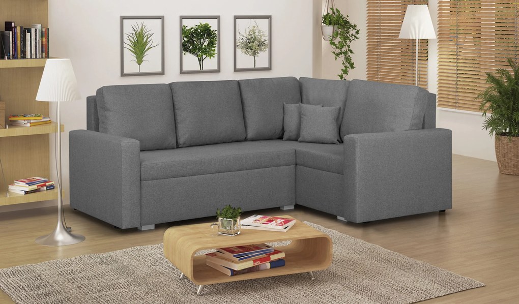 Rozkládací rohová sedací souprava MODO Hnědá