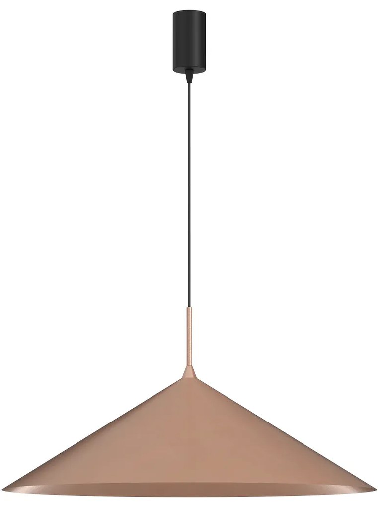 EUlight Závesné svietidlo Capital, 1x medené kovové tienidlo, (fi 60cm), b
