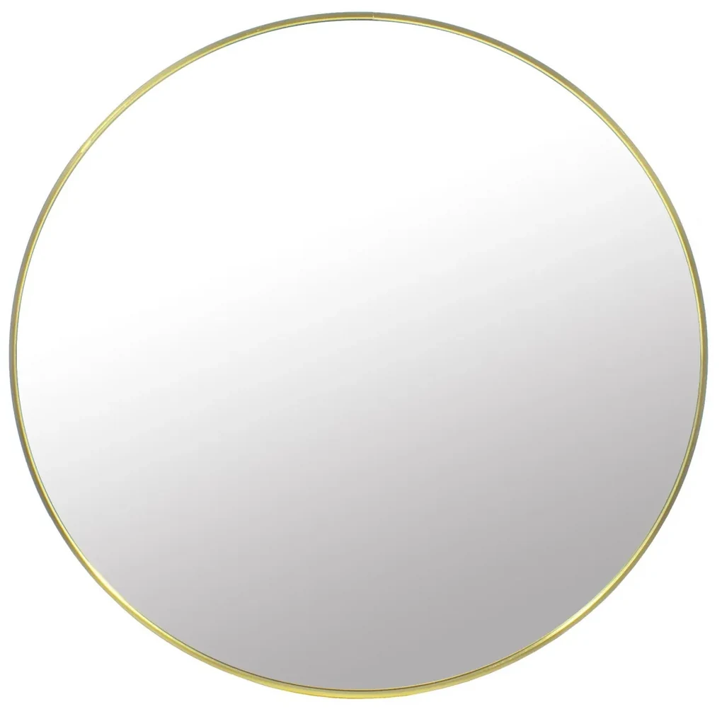 Okrúhle zrkadlo zlatý rám  60 cm