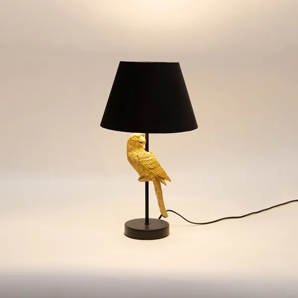 Stolná lampa 1xE27/40W/230V čierna/zlatá