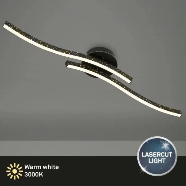 Briloner 3718-025 - LED Prisadený luster REY 2xLED/6W/230V čierna