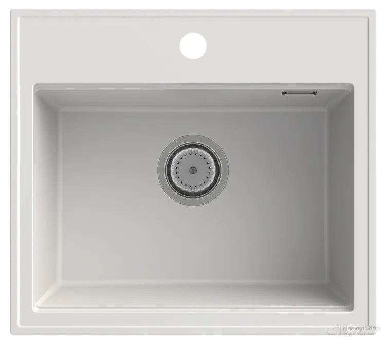 Gamma Modern 5055, 1-komorový granitový drez 560x500x210 mm, biela, GMA-ZM-55-WH