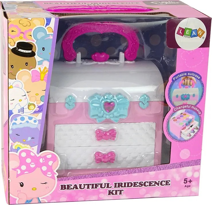 LEAN Toys Súprava krásy v kufríku ružovo-biela