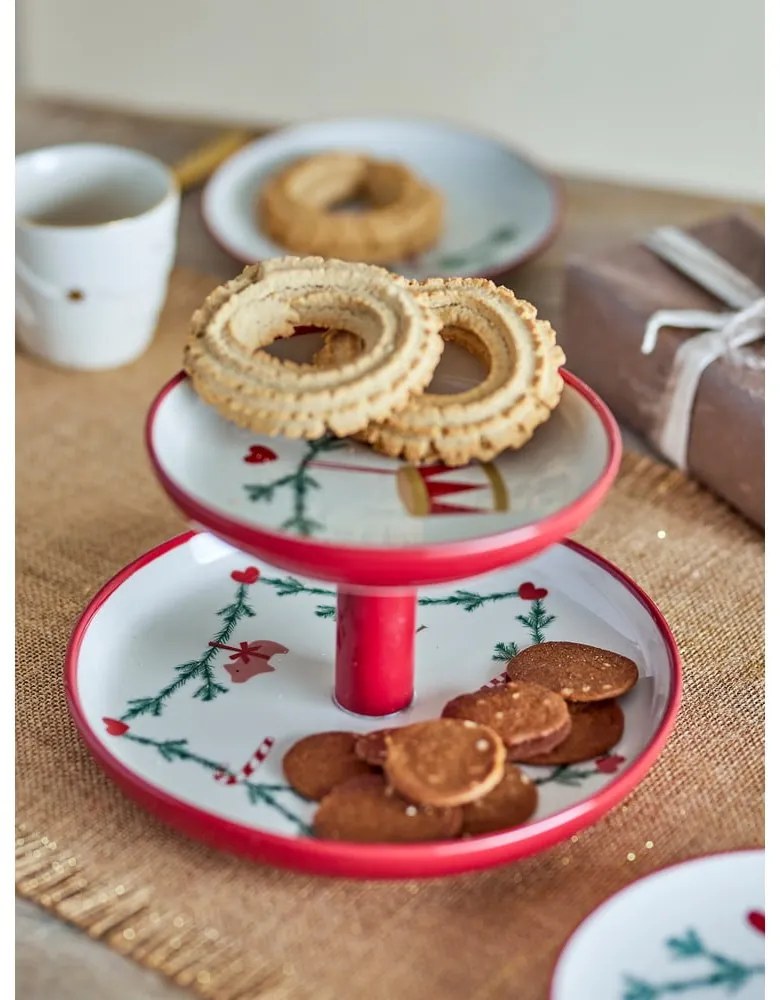 Etažér s vianočným motívom z kameniny Yule – Bloomingville