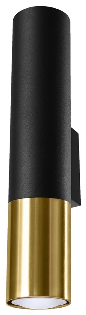 Nástenné svietidlo Loopez, 1x čierne kovové tienidlo, g