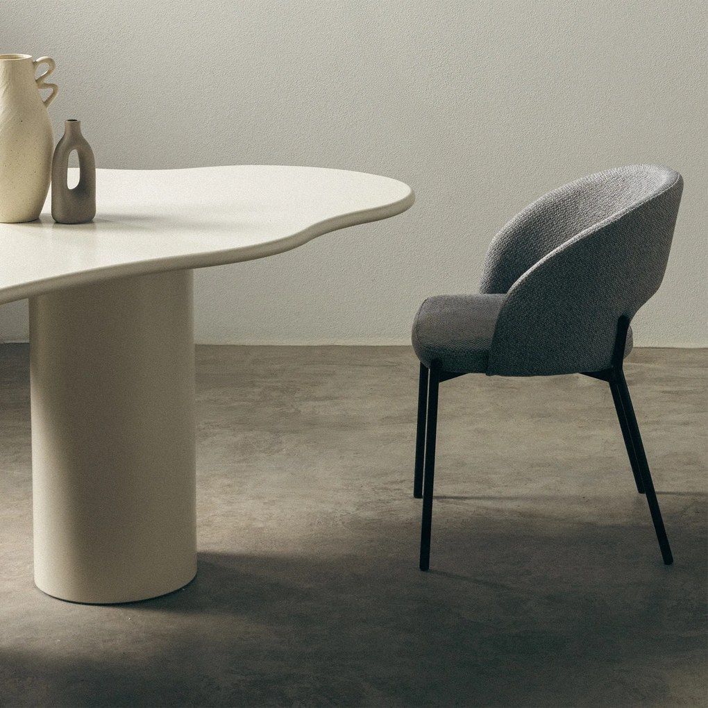 Velurová židle Jazz 50 cm šedé/černé