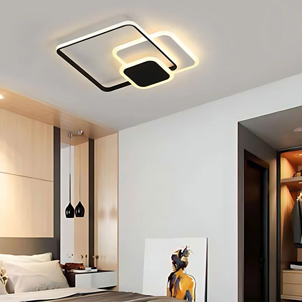 Toolight Toolight, LED stropné svietidlo 32W, 3000K, LHJ079-C, čierna-biela, OSW-50039