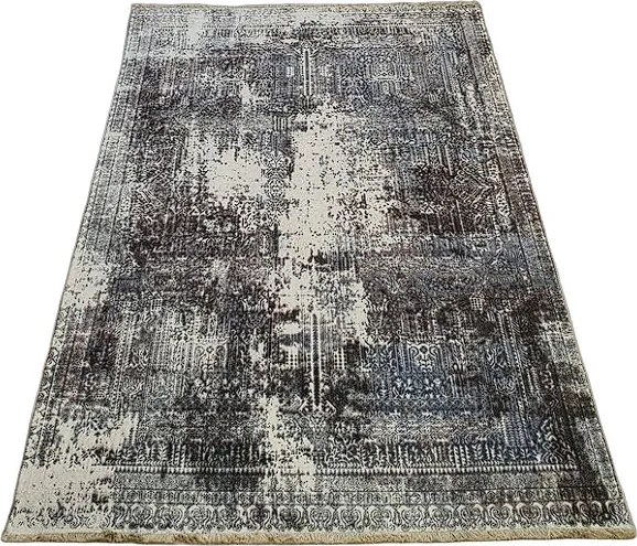 Orientálny koberec s nízkym vlasom Banco 10137-BLUE sivo-modrý Rozmer: 115x170 cm