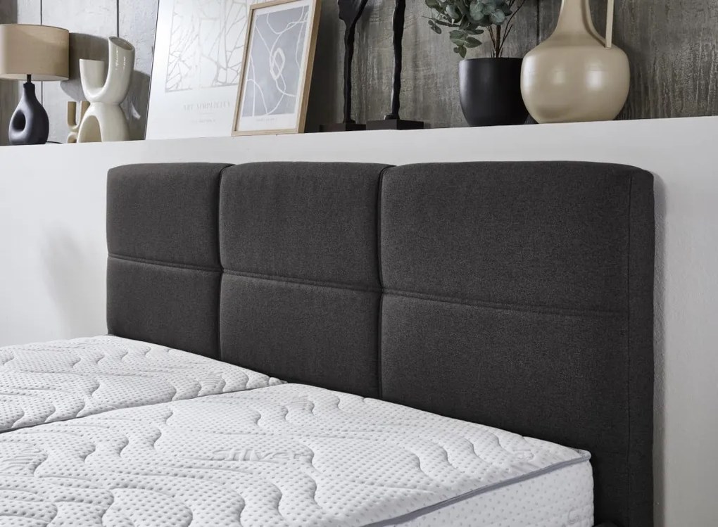Posteľ Domango 180x200 cm, antracitovo šedá látka