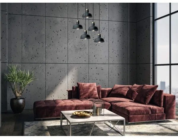 Luster na lanku HEBE 5xE27/60W/230V čierna