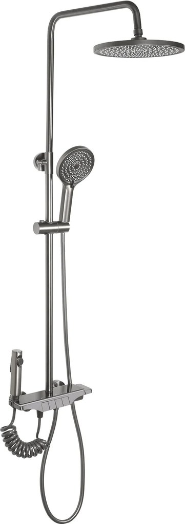 Rea Savio, nástenný sprchový set s ručnou spŕškou, grafitová matná, REA-P8412