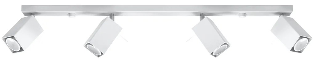 Bodové svietidlo Merida, 4x biele kovové tienidlo, (možnosť polohovania)