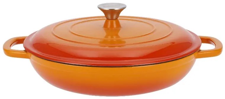 Silvercrest® Liatinová servírovacia panvica, Ø 30 cm (oranžová) (100393085)