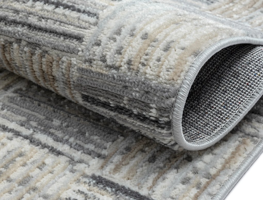 Kusový koberec My Mood creme, 200x290, šedá, chodba / predsieň, My Flair