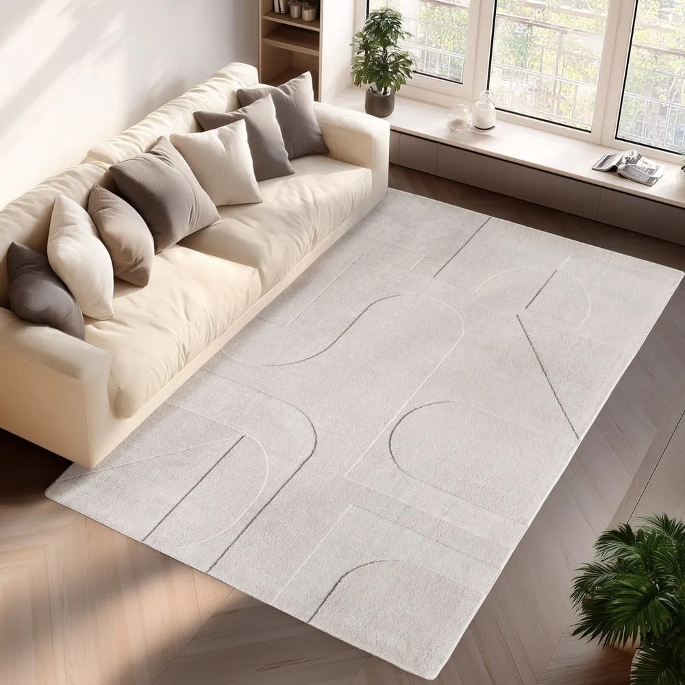 Krémový prateľný koberec 200x290 cm Pompei 1614 – Ayyildiz Carpets