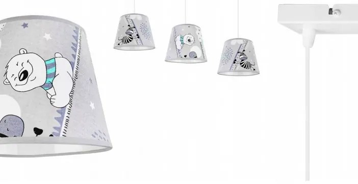 Pastelová moderná detská závesná lampa s tienidlom