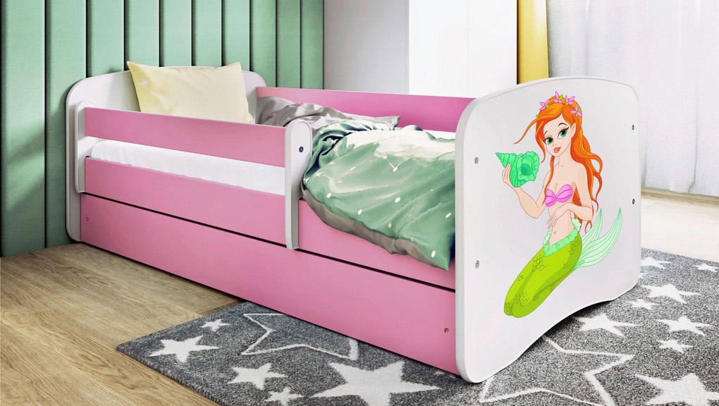 XXXLutz POSTEĽ PRE DETI A MLÁDEŽ 80/160 cm, biela, pink MID.YOU - Detské izby - 00214200023T