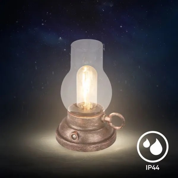 Brilo - LED stmievateľná vonkajšia nabíjateľná stolná lampa KANEA LED/1,5W/5V IP44 1200mAh bronzová
