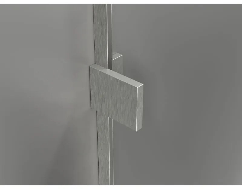 Mexen, Mexen Lunar L ľavé otočné sprchové dvere 140 cm, transparentné, brúsený nikel - 834L-140-000-97-00-L