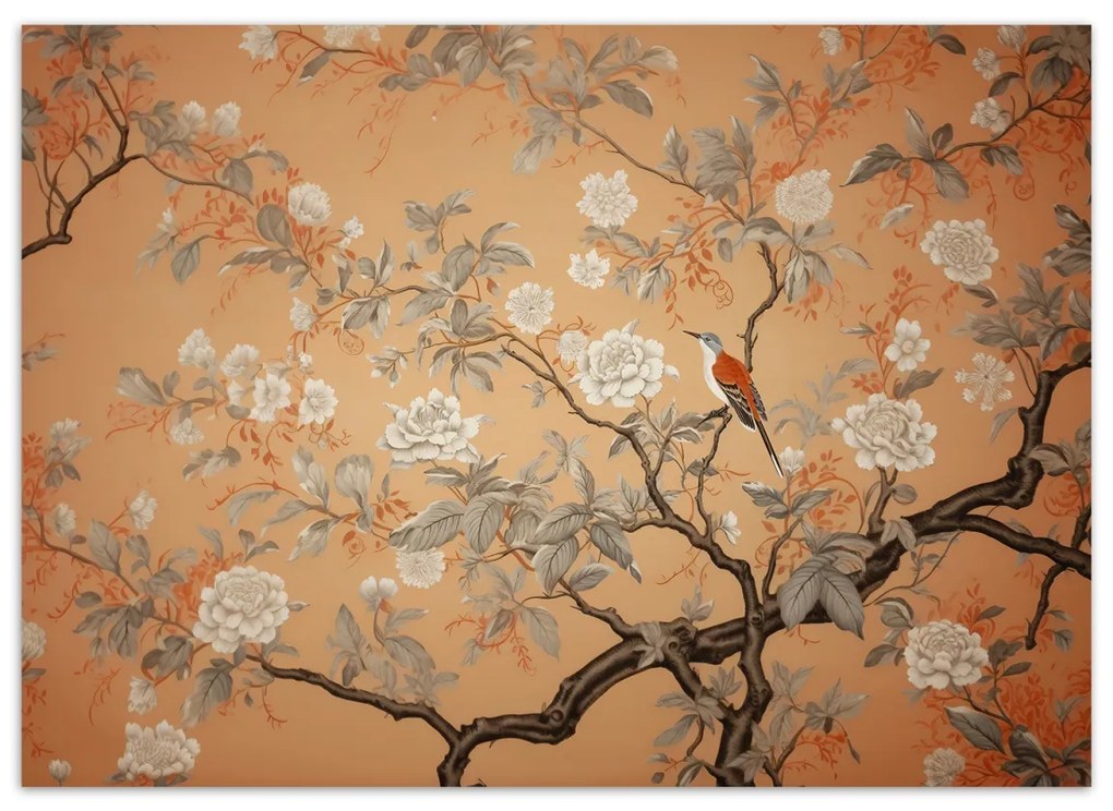 Fototapeta, Pták strom Chinoiserie - 450x315 cm