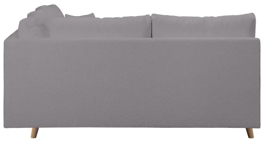 Tmavosivá rohová pohovka z textílie buklé (ľavý roh) Ariella – Ropez