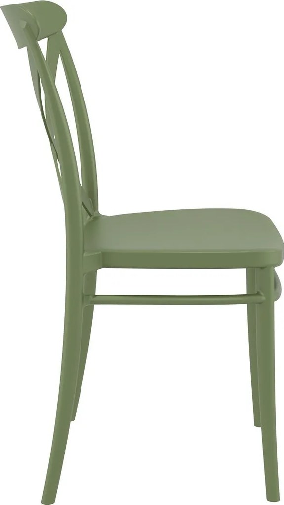 CROSS záhradná stolička bez podrúčok olive green