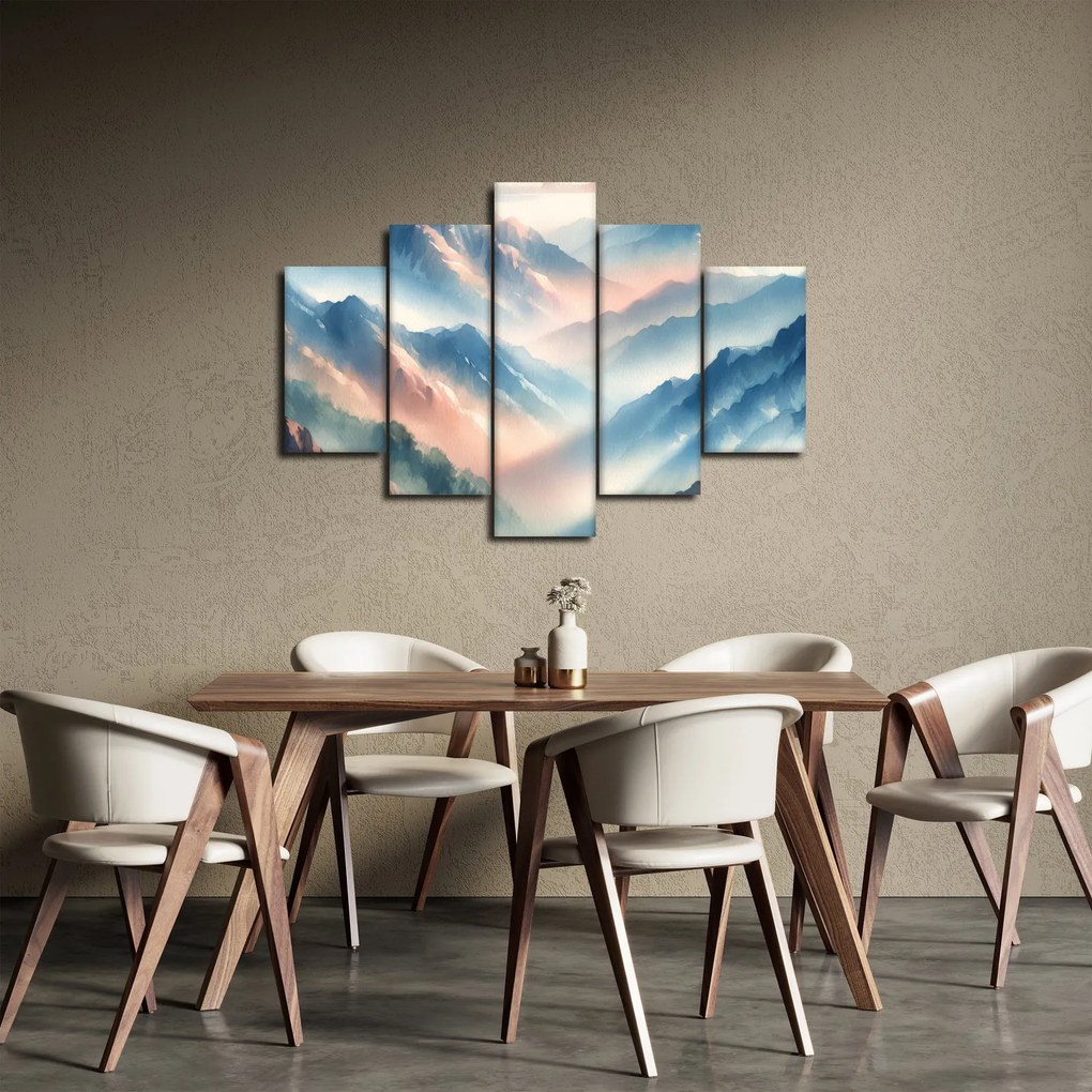 Obraz - Akvarelové hory (150x105 cm)