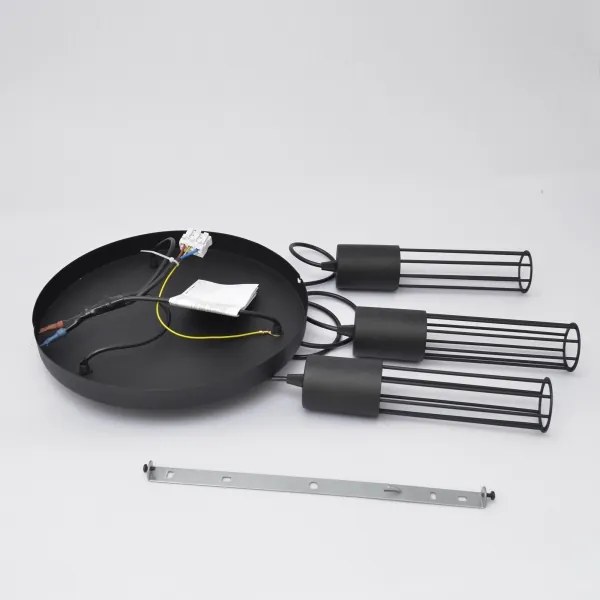 Luster na lanku MELODY 3xE27/15W/230V čierna