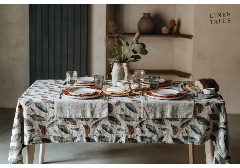 Ľanový obrus 140x140 cm Golden Fall – Linen Tales