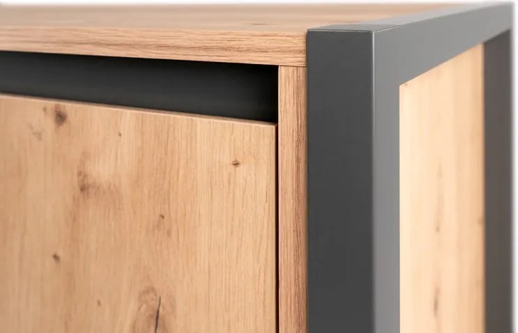 Široká komoda Denver, dub artisan/antracit