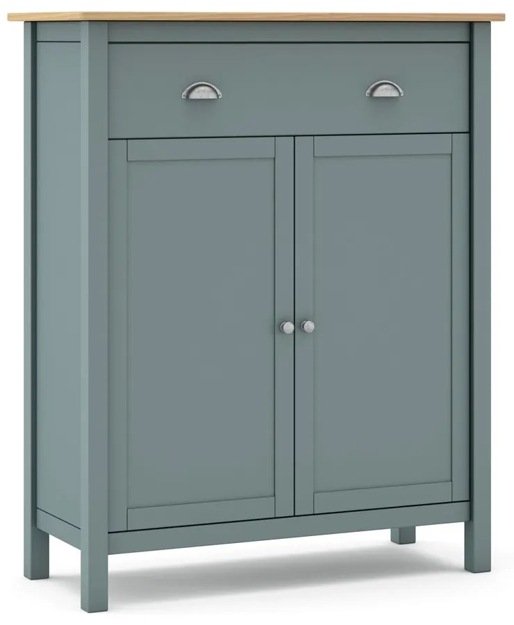 Komoda sivozelená z borovicového dreva 90x110x40 cm Misti – Marckeric