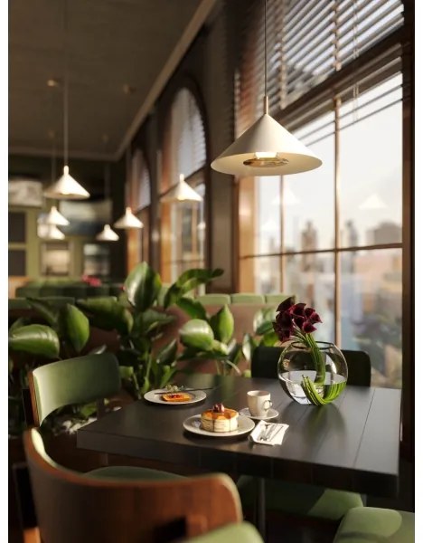 MAXLIGHT P0505 - LED Luster na lanku VULCANO LED/5W/230V pr. 30,5 cm biela