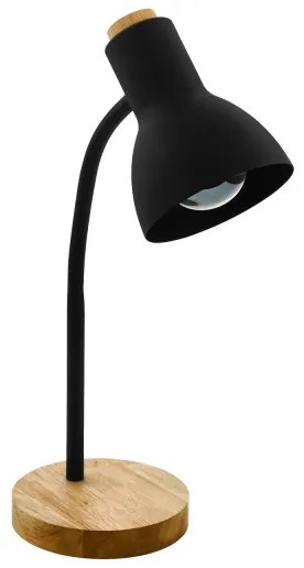Eglo 98831 - Stolná lampa VERADAL 1xE27/40W/230V čierna