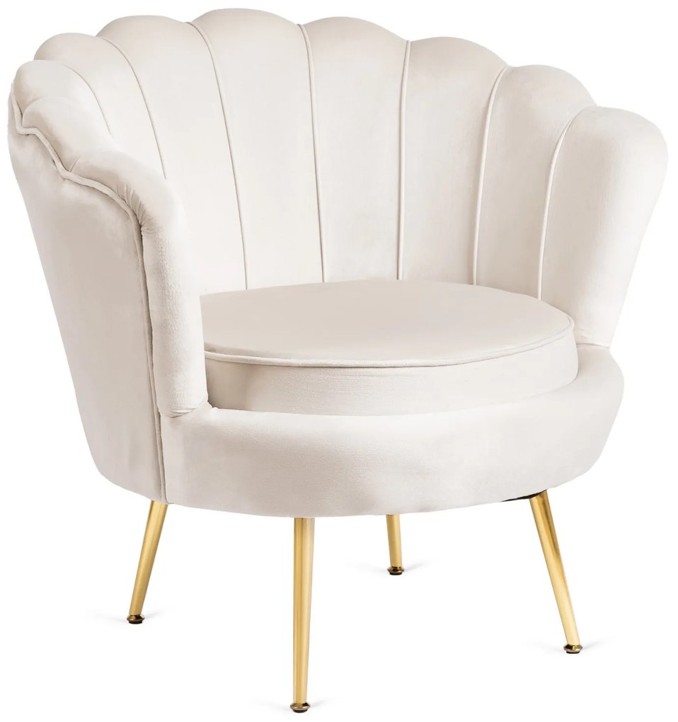 PROXIMA.store - Elegantné čalúnené kreslo GRAND FARBA: krémová